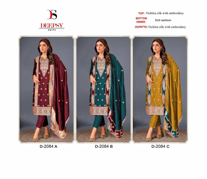 2084 A To C By Deepsy Suits Embroidery Pakistani Suits Wholesale Price In Surat